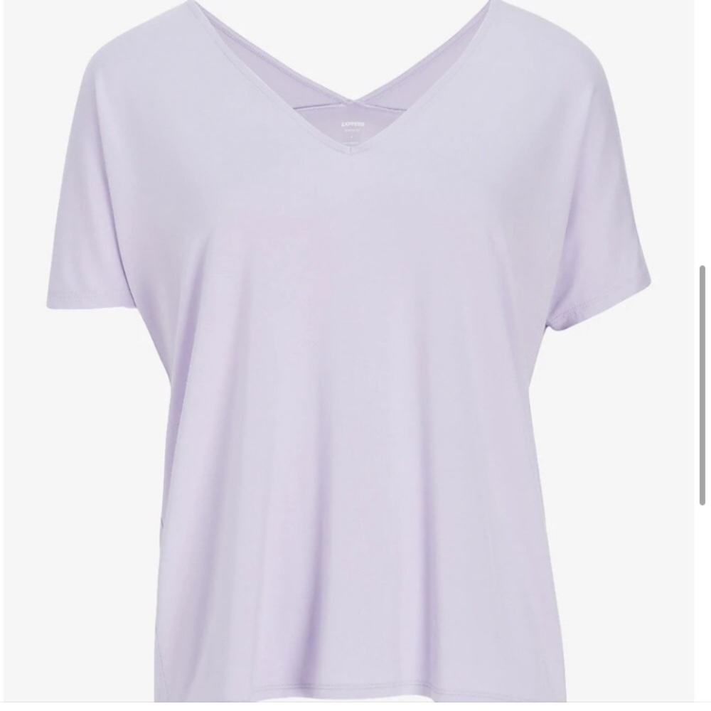 Express Relaxed V-Neck Tulip Open Back London Tee M NWT - Picture 3 of 3